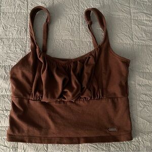 Brown Crop Top